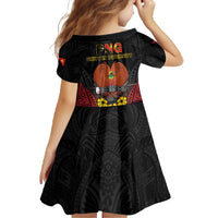 Papua New Guinea Independence Day Family Matching Off The Shoulder Long Sleeve Dress and Hawaiian Shirt PNG Bird of Paradise 50th Anniversary LT14 - Polynesian Pride