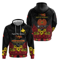 Papua New Guinea Independence Day Zip Hoodie PNG Bird of Paradise 50th Anniversary LT14 - Polynesian Pride