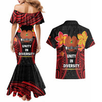 Papua New Guinea Independence Day Couples Matching Mermaid Dress and Hawaiian Shirt PNG Since 1975 LT14 - Polynesian Pride