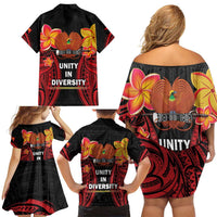 Papua New Guinea Independence Day Family Matching Off Shoulder Short Dress and Hawaiian Shirt PNG Since 1975 LT14 - Polynesian Pride