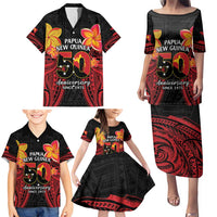Papua New Guinea Independence Day Family Matching Puletasi and Hawaiian Shirt PNG Since 1975 LT14 - Polynesian Pride