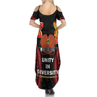 Papua New Guinea Independence Day Family Matching Summer Maxi Dress and Hawaiian Shirt PNG Since 1975 LT14 - Polynesian Pride