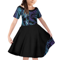 Polynesia Sea Turtle Day Family Matching Off Shoulder Short Dress and Hawaiian Shirt Tribal Honu Plumeria Polynesian Pattern