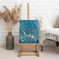 World Sea Turtle Day Polynesia Canvas Wall Art Go With The Flow