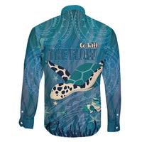World Sea Turtle Day Polynesia Family Matching Short Sleeve Bodycon Dress and Hawaiian Shirt Go With The Flow