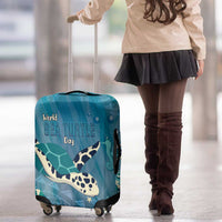 World Sea Turtle Day Polynesia Luggage Cover Go With The Flow
