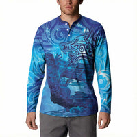 Kuri New Zealand Matariki Button Sweatshirt Aotearoa Dog Waka Maori New Year Galaxy Vibes LT14 - Polynesian Pride