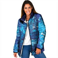 Kuri New Zealand Matariki Padded Jacket Aotearoa Dog Waka Maori New Year Galaxy Vibes
