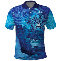 Kuri New Zealand Matariki Polo Shirt Aotearoa Dog Waka Maori New Year Galaxy Vibes LT14 Blue - Polynesian Pride