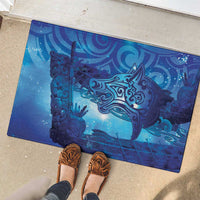 Kuri New Zealand Matariki Rubber Doormat Aotearoa Dog Waka Maori New Year Galaxy Vibes