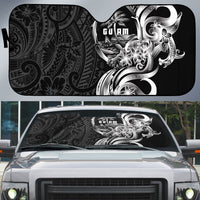 Attelong Guam Chamorro Auto Sun Shade Guahan Seal Tattoo LT14 Black - Polynesian Pride