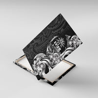 Attelong Guam Chamorro Canvas Wall Art Guahan Seal Tattoo LT14 With Frame Black - Polynesian Pride