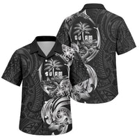Attelong Guam Chamorro Family Matching Mermaid Dress and Hawaiian Shirt Guahan Seal Tattoo LT14 Son's Shirt Black - Polynesian Pride
