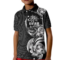 Attelong Guam Chamorro Kid Polo Shirt Guahan Seal Tattoo LT14 Kid Black - Polynesian Pride