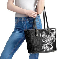 Attelong Guam Chamorro Leather Tote Bag Guahan Seal Tattoo LT14 - Polynesian Pride