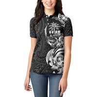Attelong Guam Chamorro Women Polo Shirt Guahan Seal Tattoo LT14 - Polynesian Pride
