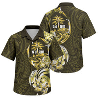 Amariyu Guam Chamorro Family Matching Mermaid Dress and Hawaiian Shirt Guahan Seal Tattoo LT14 Son's Shirt Yellow - Polynesian Pride