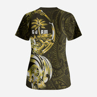 Amariyu Guam Chamorro Scrub Top Guahan Seal Tattoo LT14 - Polynesian Pride