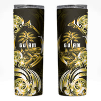Amariyu Guam Chamorro Skinny Tumbler Guahan Seal Tattoo LT14 Yellow - Polynesian Pride