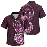 Kulot Di Rosa Guam Chamorro Family Matching Puletasi and Hawaiian Shirt Guahan Seal Tattoo LT14 Son's Shirt Pink - Polynesian Pride