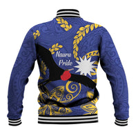 Nauru Angam Day Baseball Jacket Naoero Frigate Bird Polynesian Pattern LT14 - Polynesian Pride