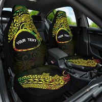 Personalised Nukuoro Atoll Car Seat Cover Polynesian Tattoo Curves Reggae Version LT14 One Size Reggae - Polynesian Pride