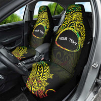 Personalised Nukuoro Atoll Car Seat Cover Polynesian Tattoo Curves Reggae Version LT14 - Polynesian Pride