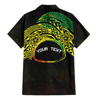Personalised Nukuoro Atoll Family Matching Mermaid Dress and Hawaiian Shirt Polynesian Tattoo Curves Reggae Version LT14 - Polynesian Pride
