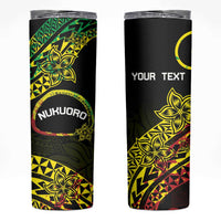 Personalised Nukuoro Atoll Skinny Tumbler Polynesian Tattoo Curves Reggae Version LT14 Reggae - Polynesian Pride
