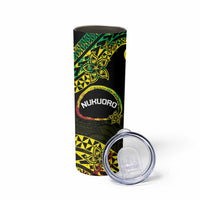 Personalised Nukuoro Atoll Skinny Tumbler Polynesian Tattoo Curves Reggae Version LT14 - Polynesian Pride