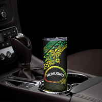 Personalised Nukuoro Atoll Skinny Tumbler Polynesian Tattoo Curves Reggae Version LT14 - Polynesian Pride