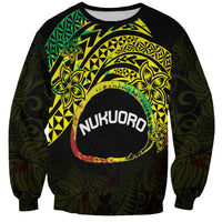 Personalised Nukuoro Atoll Sweatshirt Polynesian Tattoo Curves Reggae Version LT14 Unisex Reggae - Polynesian Pride