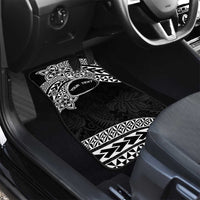 Personalised Pohnpei Nukuoro Micronesia Car Mats Polynesian Tattoo Curves Black Version LT14 - Polynesian Pride