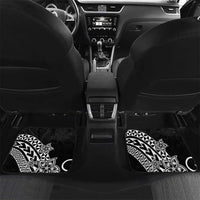 Personalised Pohnpei Nukuoro Micronesia Car Mats Polynesian Tattoo Curves Black Version LT14 Set 2pcs - Back Black - Polynesian Pride