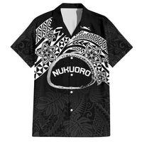 Personalised Pohnpei Nukuoro Micronesia Family Matching Long Sleeve Bodycon Dress and Hawaiian Shirt Polynesian Tattoo Curves Black Version LT14 Dad's Shirt - Short Sleeve Black - Polynesian Pride