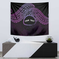 Personalised Pohnpei Nukuoro Micronesia Tapestry Polynesian Tattoo Curves Purple Version LT14 - Polynesian Pride