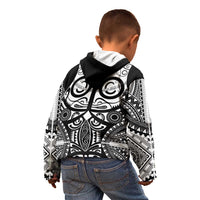 Marquesas Islands Kid Hoodie Marquesan Tattoo Black White Color LT14 - Polynesian Pride