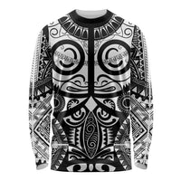 Marquesas Islands Long Sleeve Shirt Marquesan Tattoo Black White Color LT14 Unisex Black - Polynesian Pride