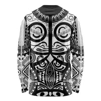 Marquesas Islands Long Sleeve Shirt Marquesan Tattoo Black White Color LT14 - Polynesian Pride