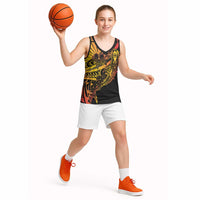 Gradient Marquesas Islands Basketball Jersey Marquesan Matatiki Hammerhead Shark Patutiki - Polynesian Pride