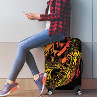 Gradient Marquesas Islands Luggage Cover Marquesan Matatiki Hammerhead Shark Patutiki - Polynesian Pride