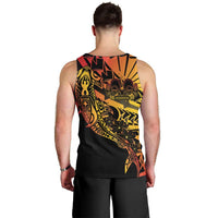 Gradient Marquesas Islands Men Tank Top Marquesan Matatiki Hammerhead Shark Patutiki LT14 - Polynesian Pride