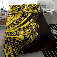 Yellow Marquesas Islands Bedding Set Marquesan Matatiki Hammerhead Shark Patutiki LT14 - Polynesian Pride