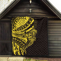 Yellow Marquesas Islands Quilt Marquesan Matatiki Hammerhead Shark Patutiki LT14 - Polynesian Pride