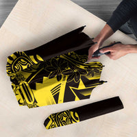 Yellow Marquesas Islands Umbrella Marquesan Matatiki Hammerhead Shark Patutiki LT14 - Polynesian Pride