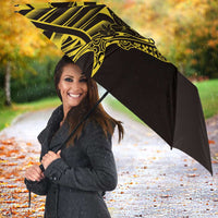 Yellow Marquesas Islands Umbrella Marquesan Matatiki Hammerhead Shark Patutiki LT14 - Polynesian Pride