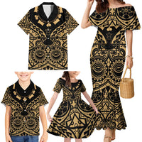 Austral Islands Family Matching Mermaid Dress and Hawaiian Shirt Tuhaa Pae Penu Stars Necklace Gold LT14 - Polynesian Pride