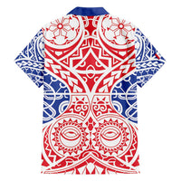 Austral Islands Family Matching Short Sleeve Bodycon Dress and Hawaiian Shirt Tuhaa Pae Penu Stars Necklace Red LT14 - Polynesian Pride