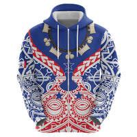 Austral Islands Hoodie Tuhaa Pae Penu Stars Necklace Red - Polynesian Pride