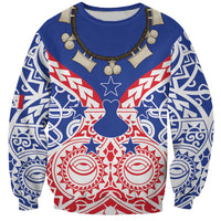 Austral Islands Sweatshirt Tuhaa Pae Penu Stars Necklace Red LT14 Unisex Red - Polynesian Pride